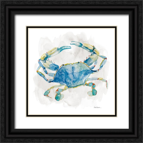 Crab Black Ornate Wood Framed Art Print with Double Matting by Robinson, Carol