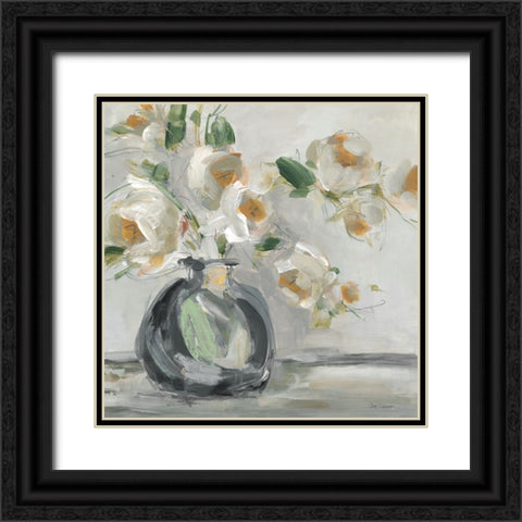 Floral Rhapsody Black Ornate Wood Framed Art Print with Double Matting by Robinson, Carol