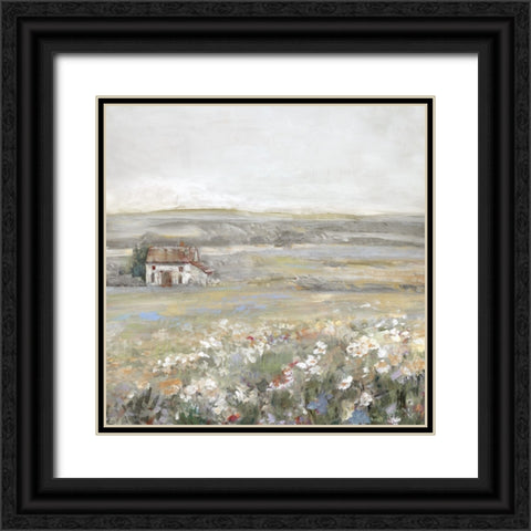 Soft Summer Meadow I Black Ornate Wood Framed Art Print with Double Matting by Swatland, Sally