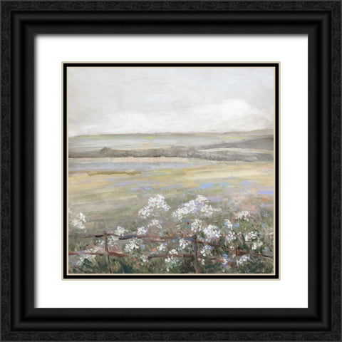 Soft Summer Meadow II Black Ornate Wood Framed Art Print with Double Matting by Swatland, Sally