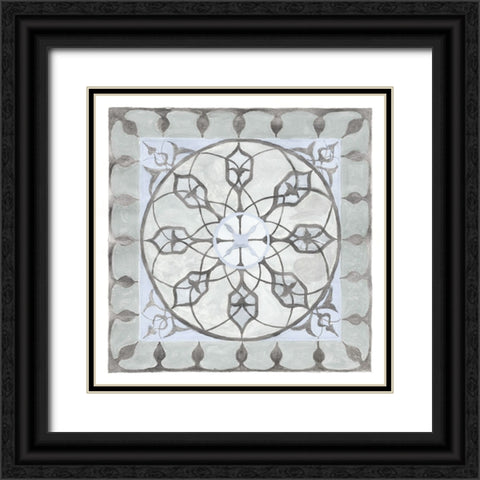 Soft Translucent Tile I Black Ornate Wood Framed Art Print with Double Matting by Henderson, Charity