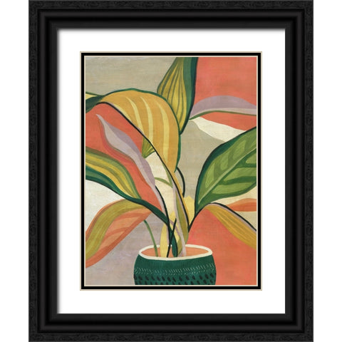 Potted Bird of Paradise Black Ornate Wood Framed Art Print with Double Matting by Robinson, Carol