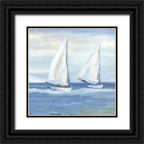 Seaside Escape I Black Ornate Wood Framed Art Print with Double Matting by Dunlap, Marilyn