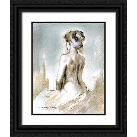 Figure in Golden Light II Black Ornate Wood Framed Art Print with Double Matting by Orme, E. Anthony