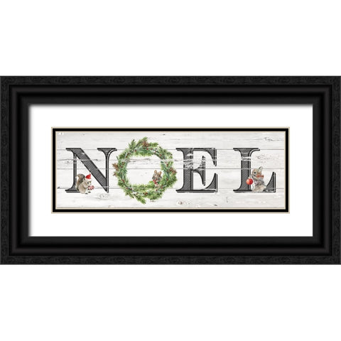 Farmhouse Noel Black Ornate Wood Framed Art Print with Double Matting by Finn, Livi