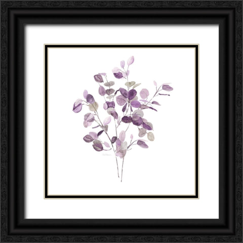 Lavender Leaves I Black Ornate Wood Framed Art Print with Double Matting by Robinson, Carol