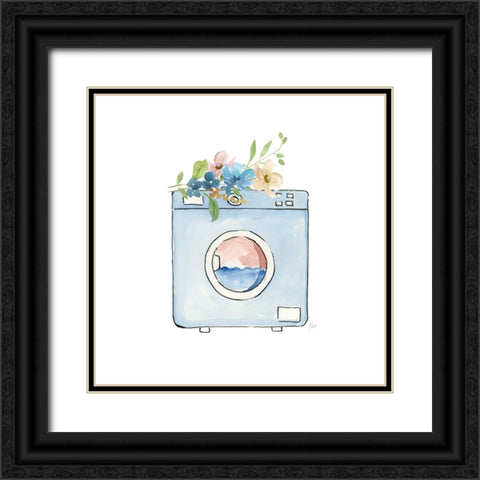 Laundry Washer Black Ornate Wood Framed Art Print with Double Matting by Nan