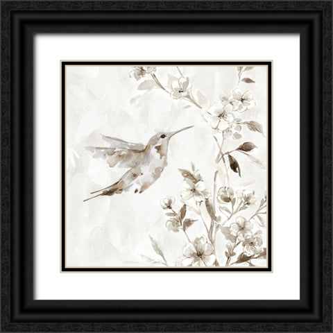 Flutter of Wings I Black Ornate Wood Framed Art Print with Double Matting by Robinson, Carol