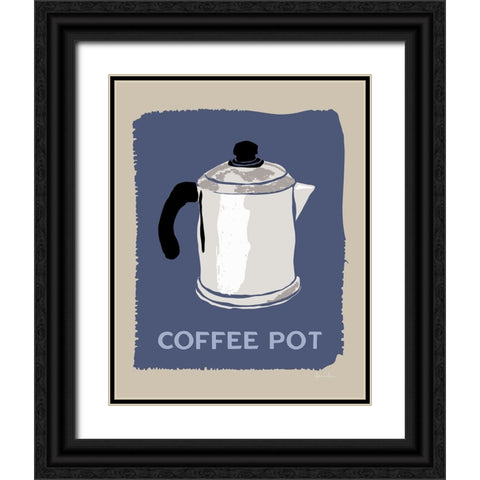 Modern Coffee I Black Ornate Wood Framed Art Print with Double Matting by Santiago, Daniela