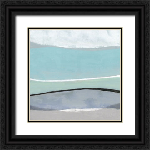 Tidal Current III Black Ornate Wood Framed Art Print with Double Matting by Tava Studios