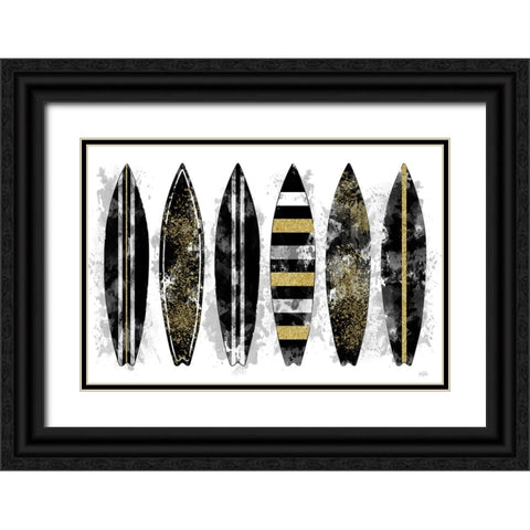 Golden Surf Black Ornate Wood Framed Art Print with Double Matting by Carpentieri, Natalie