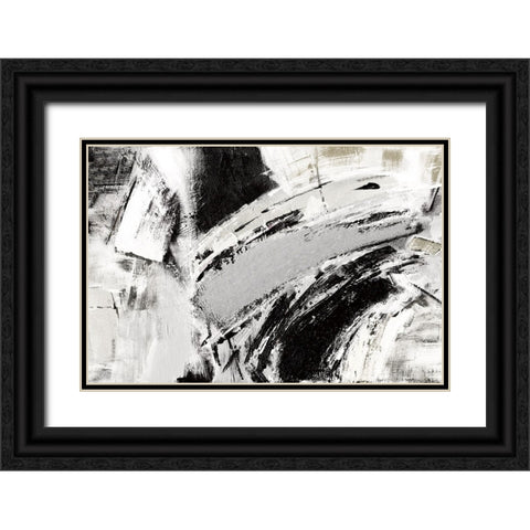 Black Mykonos Black Ornate Wood Framed Art Print with Double Matting by Shapiro, Judith