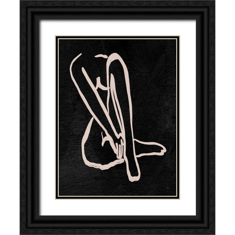 Figure in Dark I Black Ornate Wood Framed Art Print with Double Matting by Jill, Susan