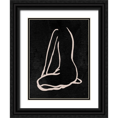 Figure in Dark II Black Ornate Wood Framed Art Print with Double Matting by Jill, Susan