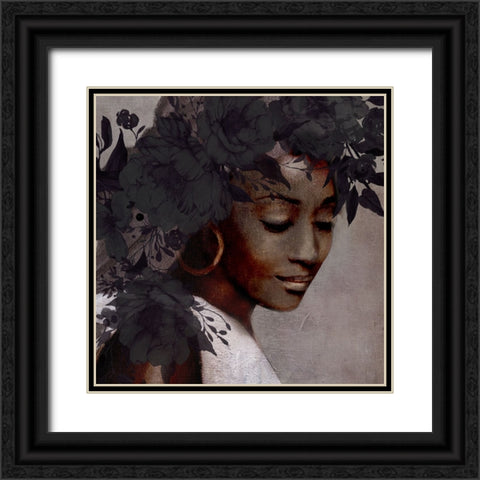 Grace I Black Ornate Wood Framed Art Print with Double Matting by Robinson, Carol