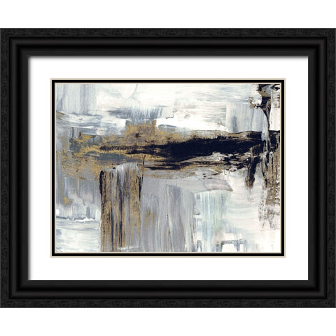 Tranquil Falls Black Ornate Wood Framed Art Print with Double Matting by Jill, Susan