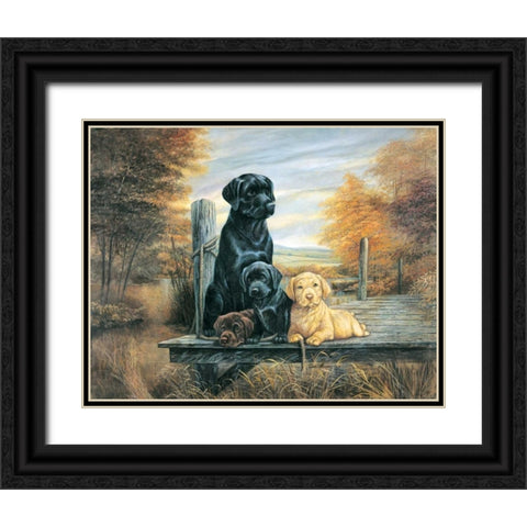 Change of Seasons Black Ornate Wood Framed Art Print with Double Matting by Manning, Ruane