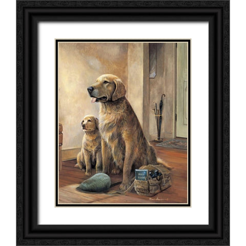 Trail Buddies Black Ornate Wood Framed Art Print with Double Matting by Manning, Ruane