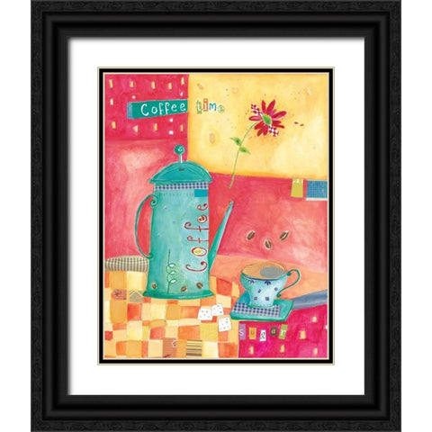 Kitchen Collage I Black Ornate Wood Framed Art Print with Double Matting by Pope, Kate and Elizabeth
