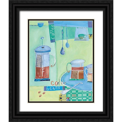 Kitchen Collage IV Black Ornate Wood Framed Art Print with Double Matting by Pope, Kate and Elizabeth