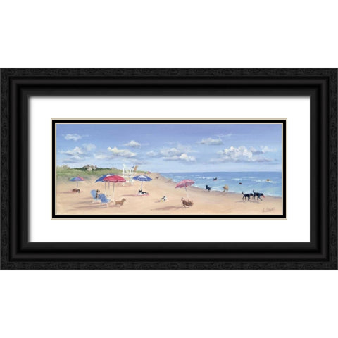 Beach Tails Black Ornate Wood Framed Art Print with Double Matting by Saxe, Carol