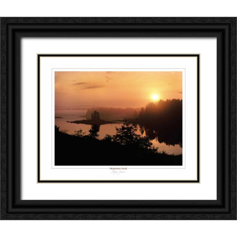 Morning Haze Black Ornate Wood Framed Art Print with Double Matting by Jones, Mike