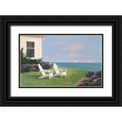 Summer Breezes Black Ornate Wood Framed Art Print with Double Matting by Seslar, Lin