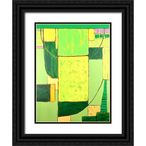 Land Plan - Spring Black Ornate Wood Framed Art Print with Double Matting by Segrest, Jane