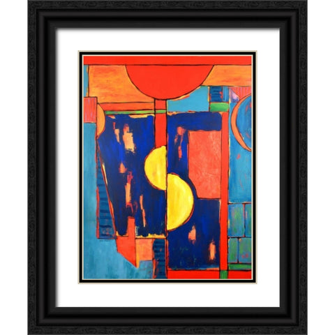 Land Plan - Summer Black Ornate Wood Framed Art Print with Double Matting by Segrest, Jane