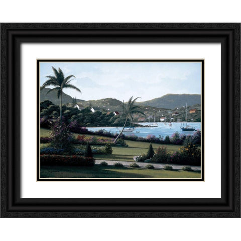 Seabreeze Black Ornate Wood Framed Art Print with Double Matting by Saunders, Bill