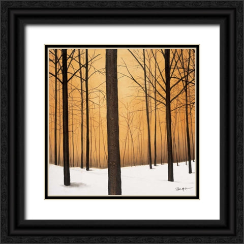 Winter Warmth Black Ornate Wood Framed Art Print with Double Matting by St.Germain, Patrick