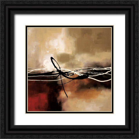 Symphony in Red and Khaki II Black Ornate Wood Framed Art Print with Double Matting by Maitland, Laurie