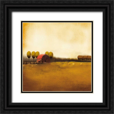 Rural Landscape II Black Ornate Wood Framed Art Print with Double Matting by Venter, Tandi