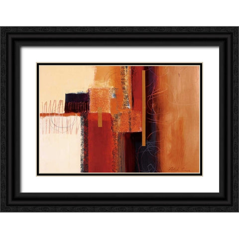 African Jewels I Black Ornate Wood Framed Art Print with Double Matting by Barnes, Natasha