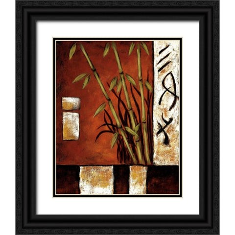 Russet Silhouette I Black Ornate Wood Framed Art Print with Double Matting by Sewell, Krista