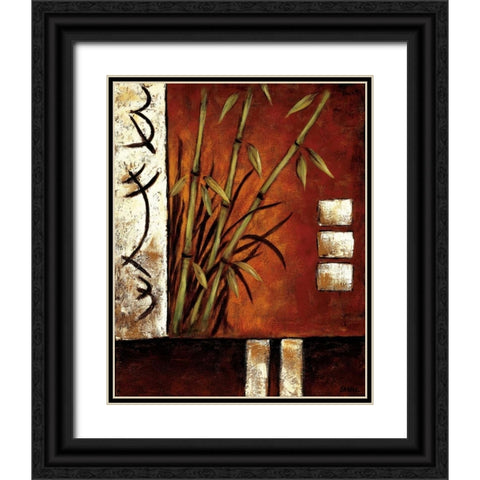 Russet Silhouette II Black Ornate Wood Framed Art Print with Double Matting by Sewell, Krista