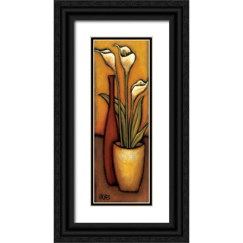 Copo-de-Leite Black Ornate Wood Framed Art Print with Double Matting by Alves, Helena