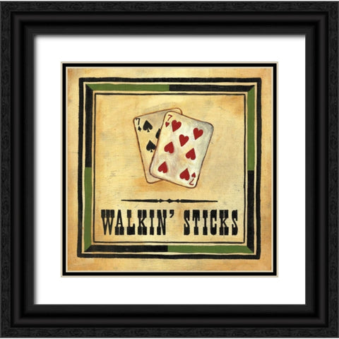 Walkin Sticks Black Ornate Wood Framed Art Print with Double Matting by Anderson-Tapp, Jocelyne