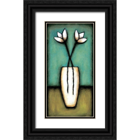 Water Blossoms I Black Ornate Wood Framed Art Print with Double Matting by Eve