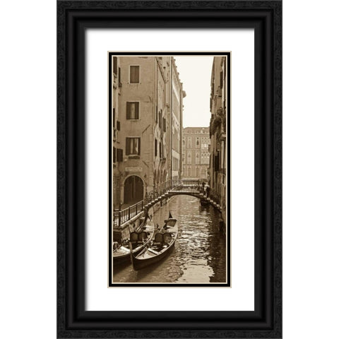 Venice Reflections Black Ornate Wood Framed Art Print with Double Matting by Maihara/Watt, Jeff/Boyce