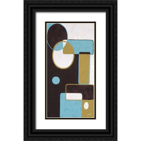 Effervescence I Black Ornate Wood Framed Art Print with Double Matting by St. Amant, Yvette