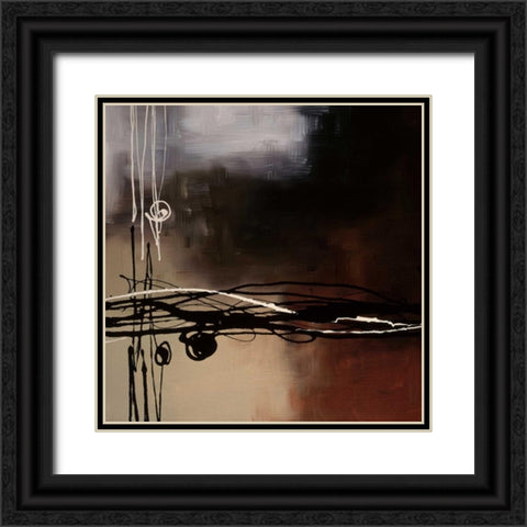 Prelude in Rust I Black Ornate Wood Framed Art Print with Double Matting by Maitland, Laurie