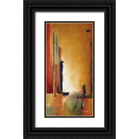 Orbit Black Ornate Wood Framed Art Print with Double Matting by Li-Leger, Noah