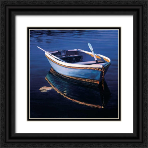 Harbor Glow Black Ornate Wood Framed Art Print with Double Matting by Swimm, Tom
