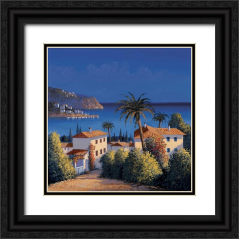 Mediterranean Morning Shadows I Black Ornate Wood Framed Art Print with Double Matting by Short, David