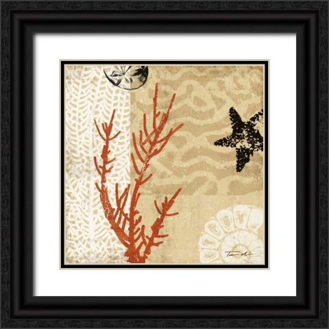 Coral Impressions I Black Ornate Wood Framed Art Print with Double Matting by Venter, Tandi