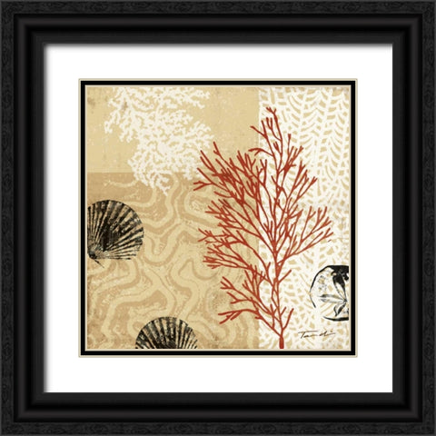 Coral Impressions II Black Ornate Wood Framed Art Print with Double Matting by Venter, Tandi