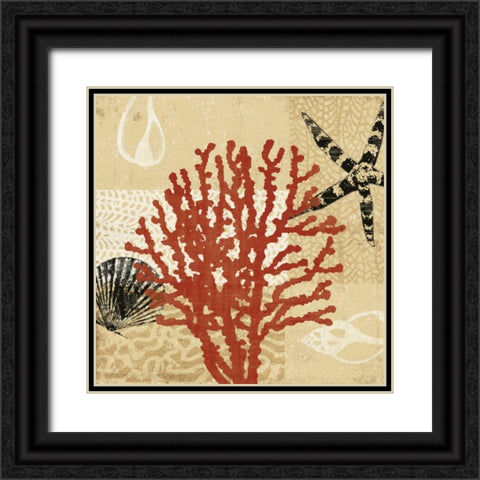 Coral Impressions III Black Ornate Wood Framed Art Print with Double Matting by Venter, Tandi