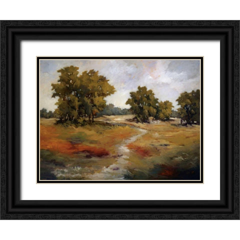 Peaceful Retreat II Black Ornate Wood Framed Art Print with Double Matting by Baynes, Maija