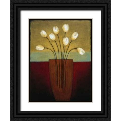 Tulips Aplenty I Black Ornate Wood Framed Art Print with Double Matting by Eve
